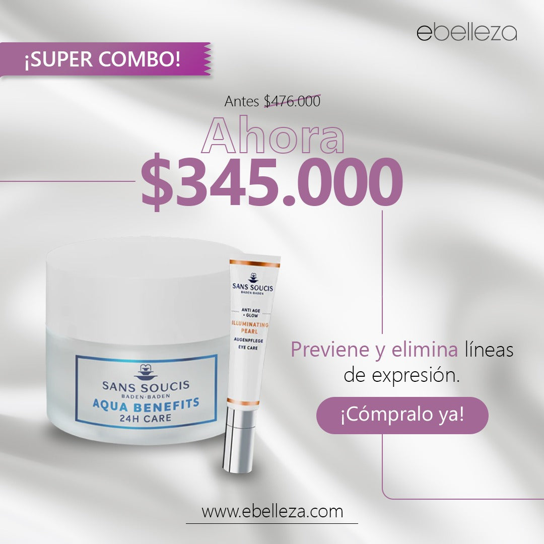 Duo Increible SANS SOUCIS Aqua Benefits 24H - + Illuminating Pearl Eye Care
