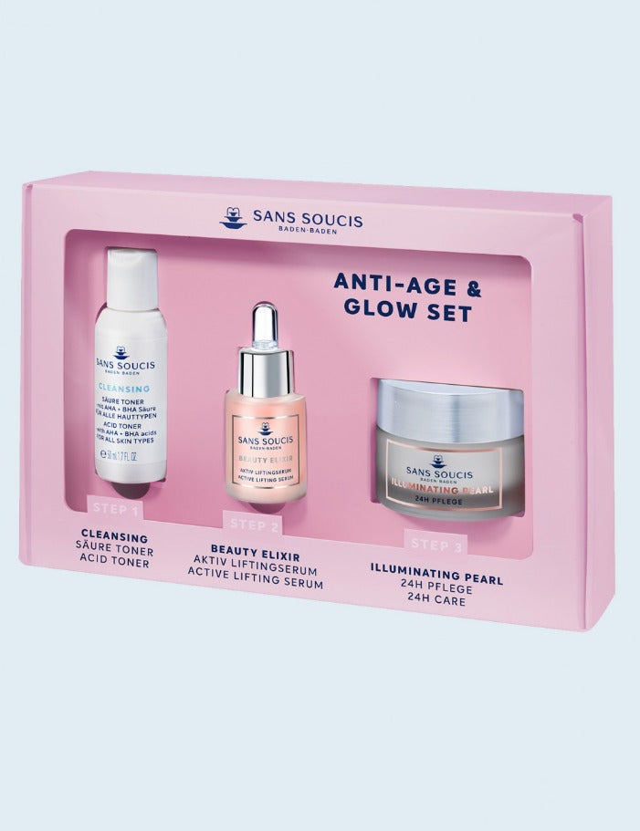 SANS SOUCIS - Kit Antiedad (Cleansing + Beauty Elixir + Iluminating Pearl)