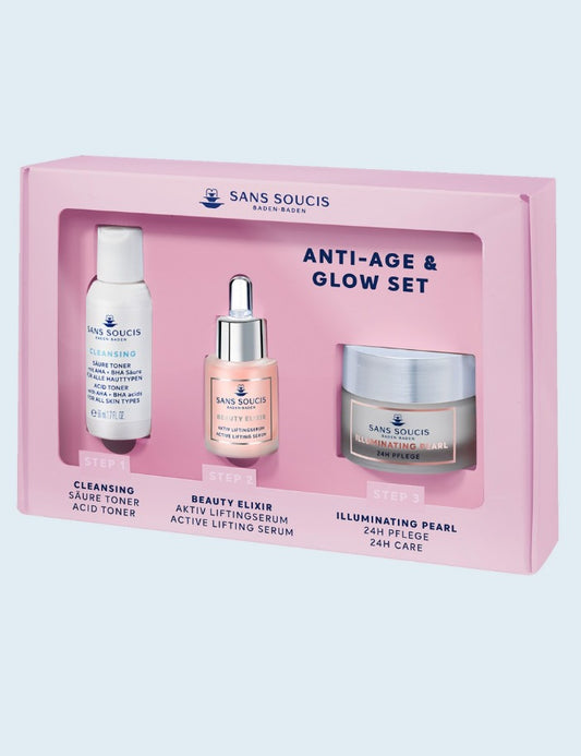 SANS SOUCIS - Kit Antiedad (Cleansing + Beauty Elixir + Iluminating Pearl)